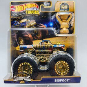 Hot Wheels Monster Trucks Bigfoot 50th Anniversary Trophy Champions